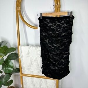 NWT Baukjen Black Lace Ruffle Skirt sz 6